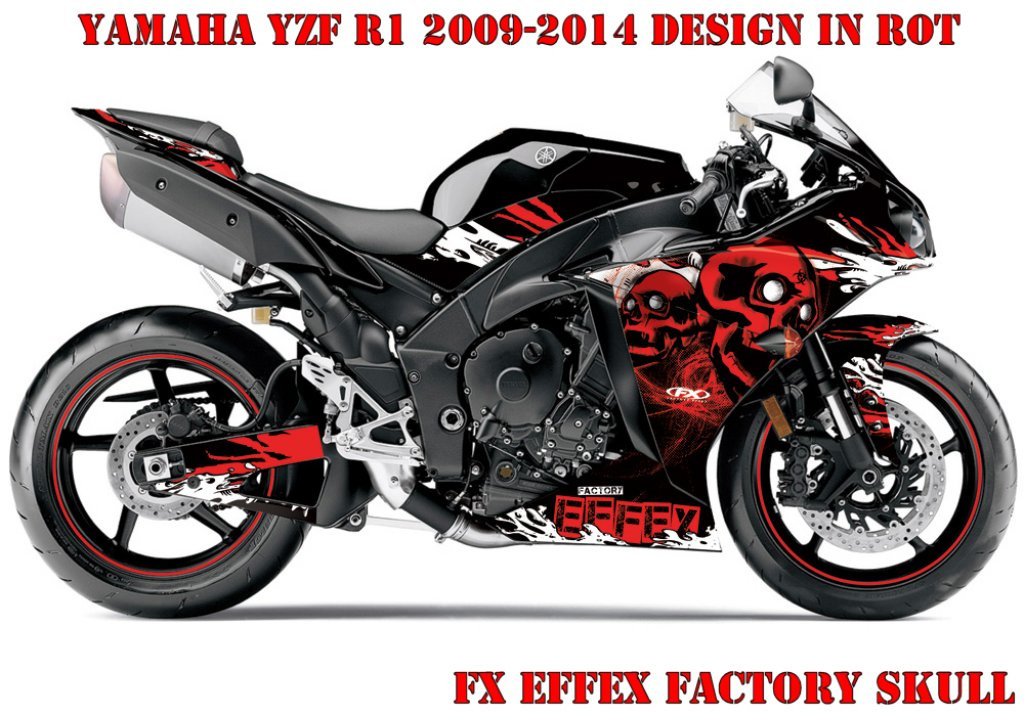 Skull Red for Yamaha YZF R1 2009-2014